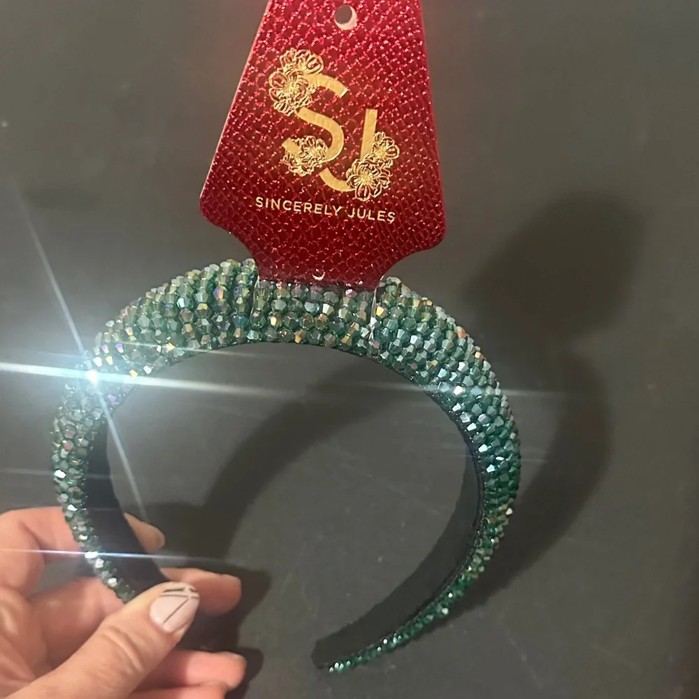 Sincerely Jules green beaded headband
